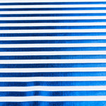 Lycra Imprimé Laminé Rayures Metal Bleu - Ribes y Casals