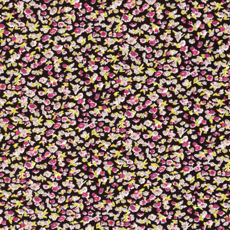 Lycra Imprimé Liberty Fond Noir - Ribes y Casals