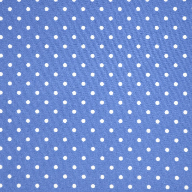 Lycra Imprimé à Pois Blanc Fond Denim - Ribes y Casals