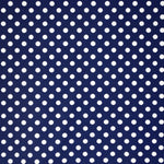 Lycra Imprimé à Pois Blanc Fond Bleu Marine - Ribes y Casals
