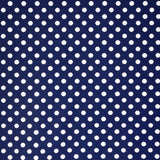 Lycra Imprimé à Pois Blanc Fond Bleu Marine - Ribes y Casals