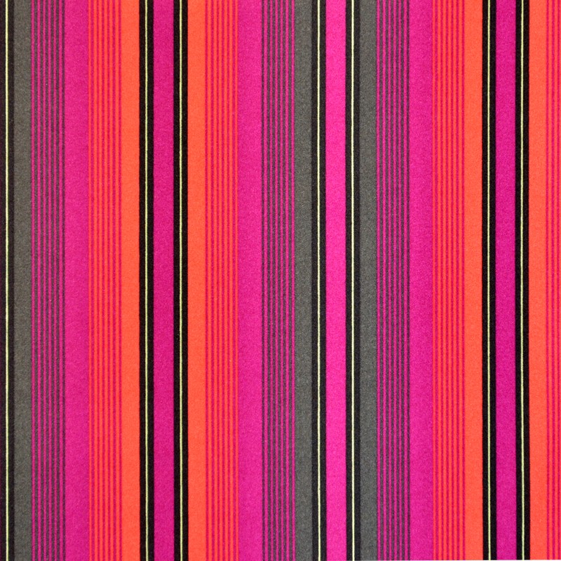 Lycra Imprime Multirayure Violet Corail - Ribes y Casals