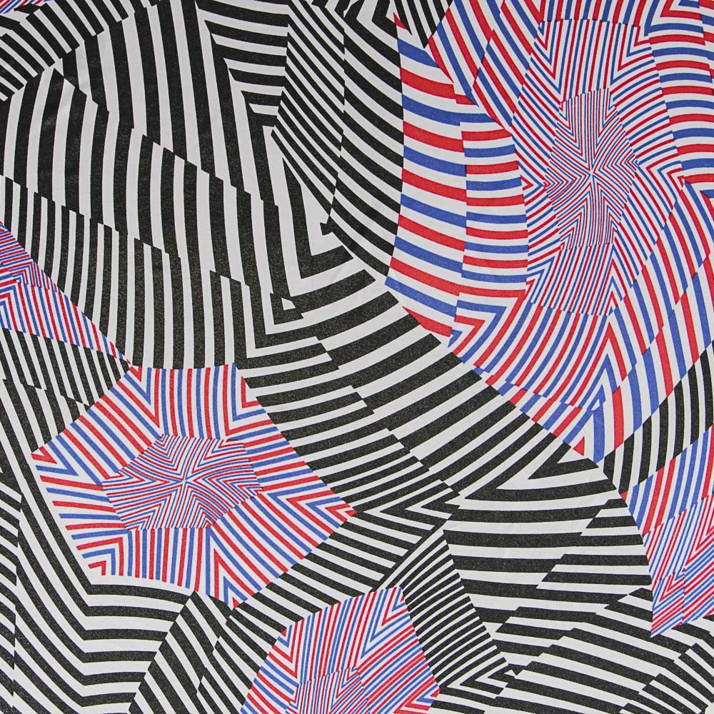 Lycra Imprimé Psychedelia Rouge - Ribes y Casals