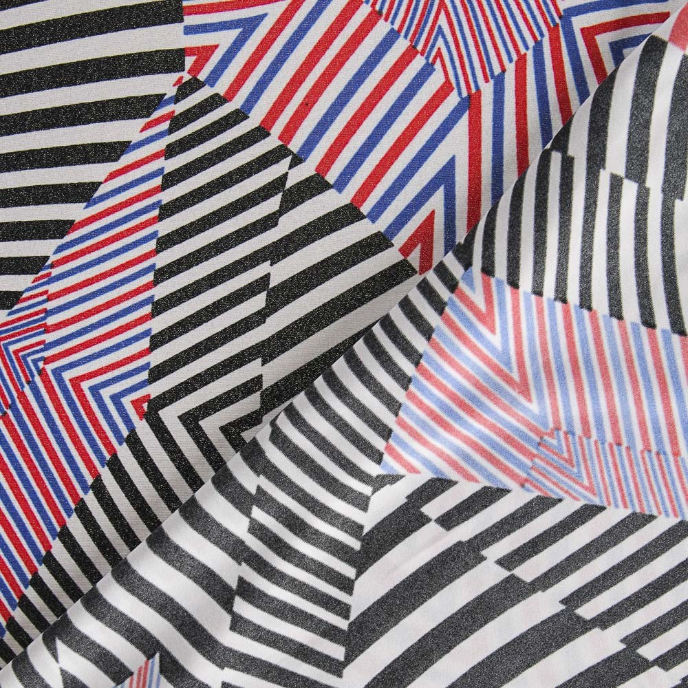 Lycra Imprimé Psychedelia Rouge - Ribes y Casals