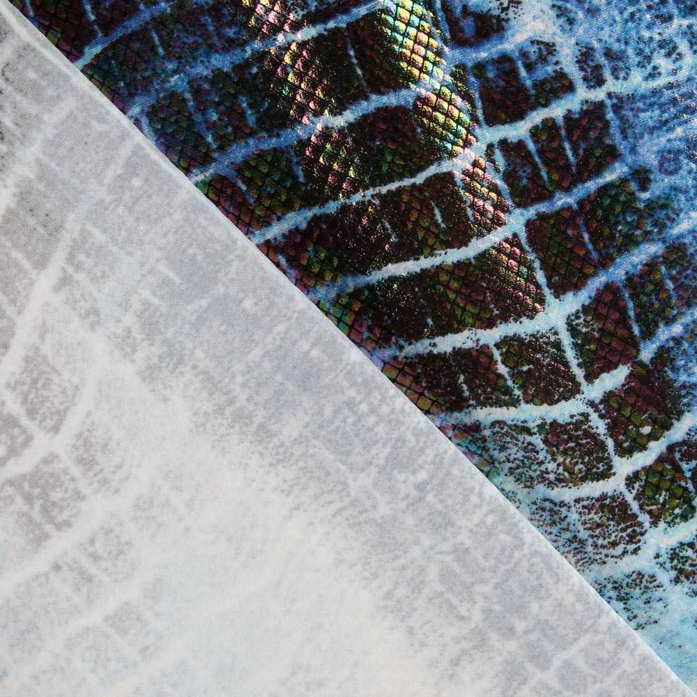 Lycra Fantasy Serpent Bleu - Ribes y Casals