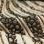 Lycra Floqué Vagues Or - Ribes y Casals