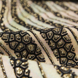 Lycra Floqué Vagues Or - Ribes y Casals