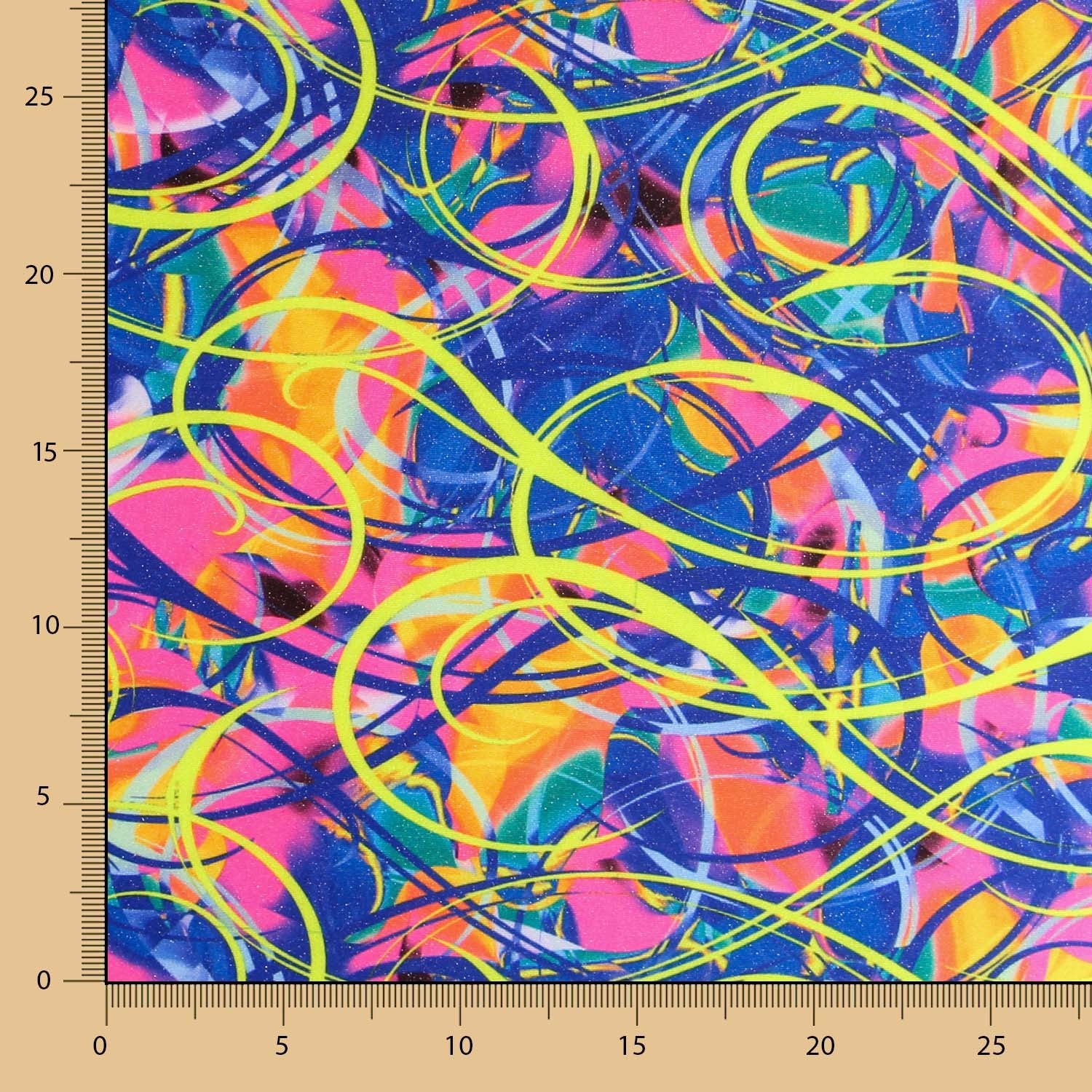 Lycra Galaxy Glitter Graffiti - Ribes y Casals