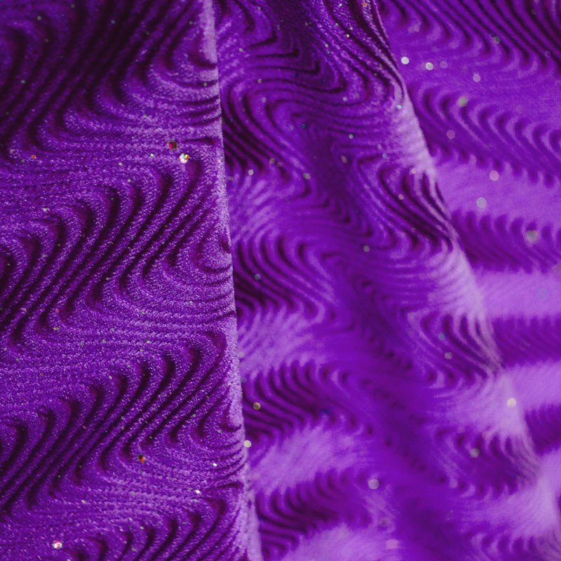 Lycra Glitter Velours Violet - Ribes y Casals