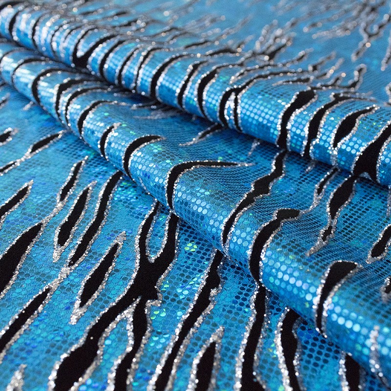Lycra Hologramme Tigre Bleu - Ribes y Casals