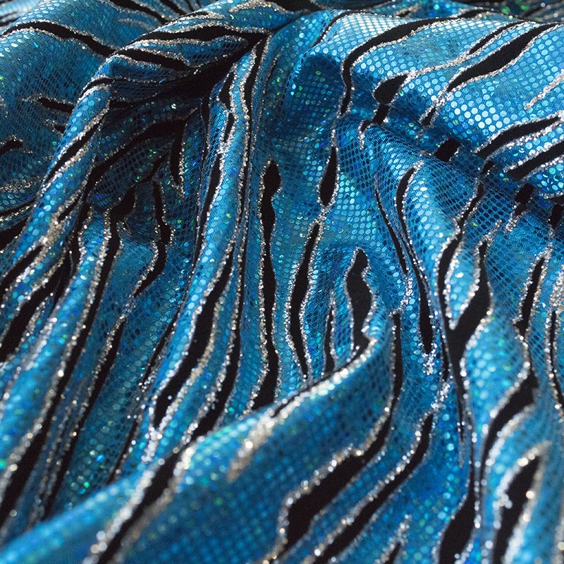 Lycra Hologramme Tigre Bleu - Ribes y Casals