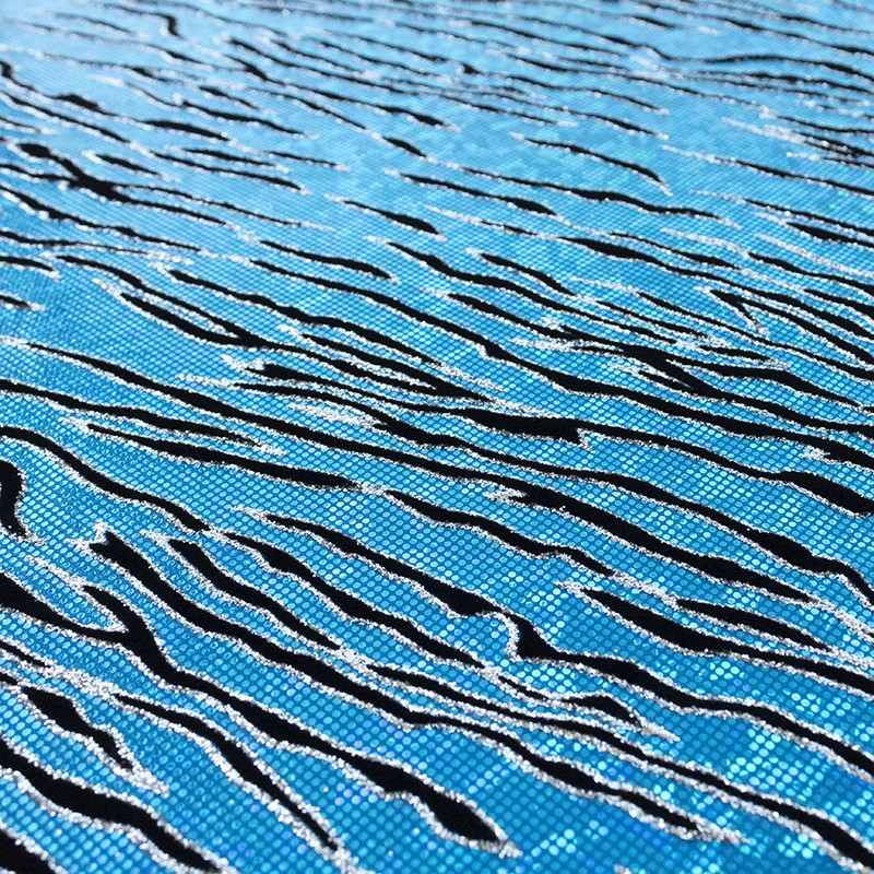 Lycra Hologramme Tigre Bleu - Ribes y Casals