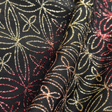 Lycra Paillettes Fleurs Rouge Jaune - Ribes y Casals