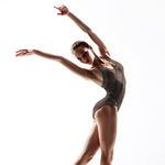 Lycra Paillettes Fleurs Rouge Jaune - Ribes y Casals