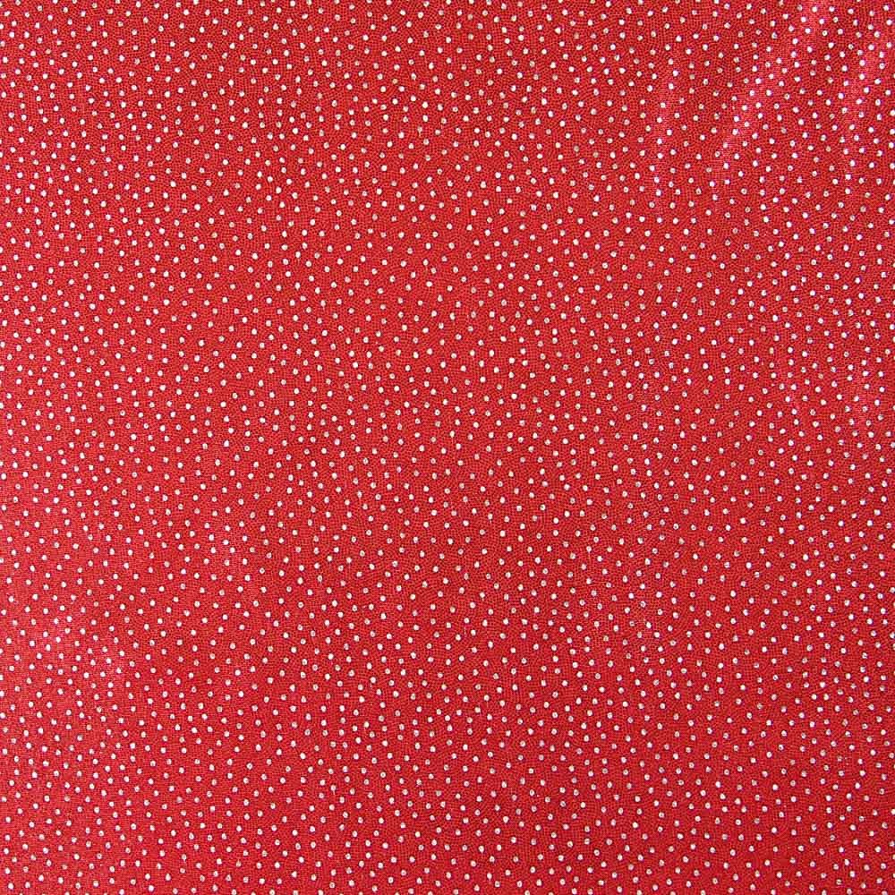 Retal Lycra Roja Lunas Plateado 150x150 cm - Ribes y Casals