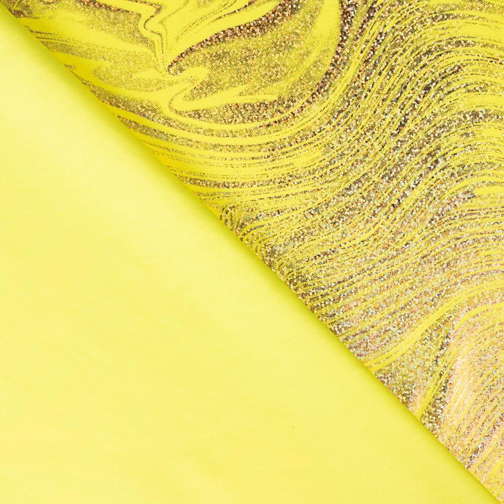 Lycra Foil marbré jaune - Ribes y Casals