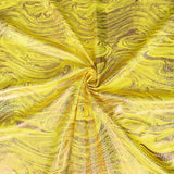 Lycra Foil marbré jaune - Ribes y Casals