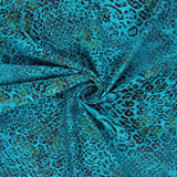 Lycra Lurex Turquoise Léopard - Ribes y Casals