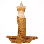 Lycra Lurex Léopard Orange - Ribes y Casals