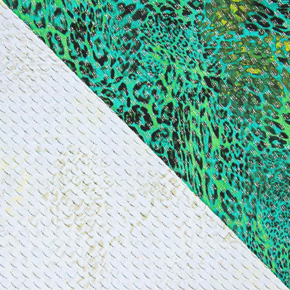 Lycra Lurex Léopard Vert - Ribes y Casals