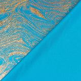 Lycra Foil marbré turquoise - Ribes y Casals