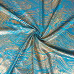 Lycra Foil marbré turquoise - Ribes y Casals