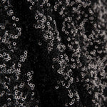 Tissu Lycra à paillettes noir sur tulle élastique - Ribes y Casals