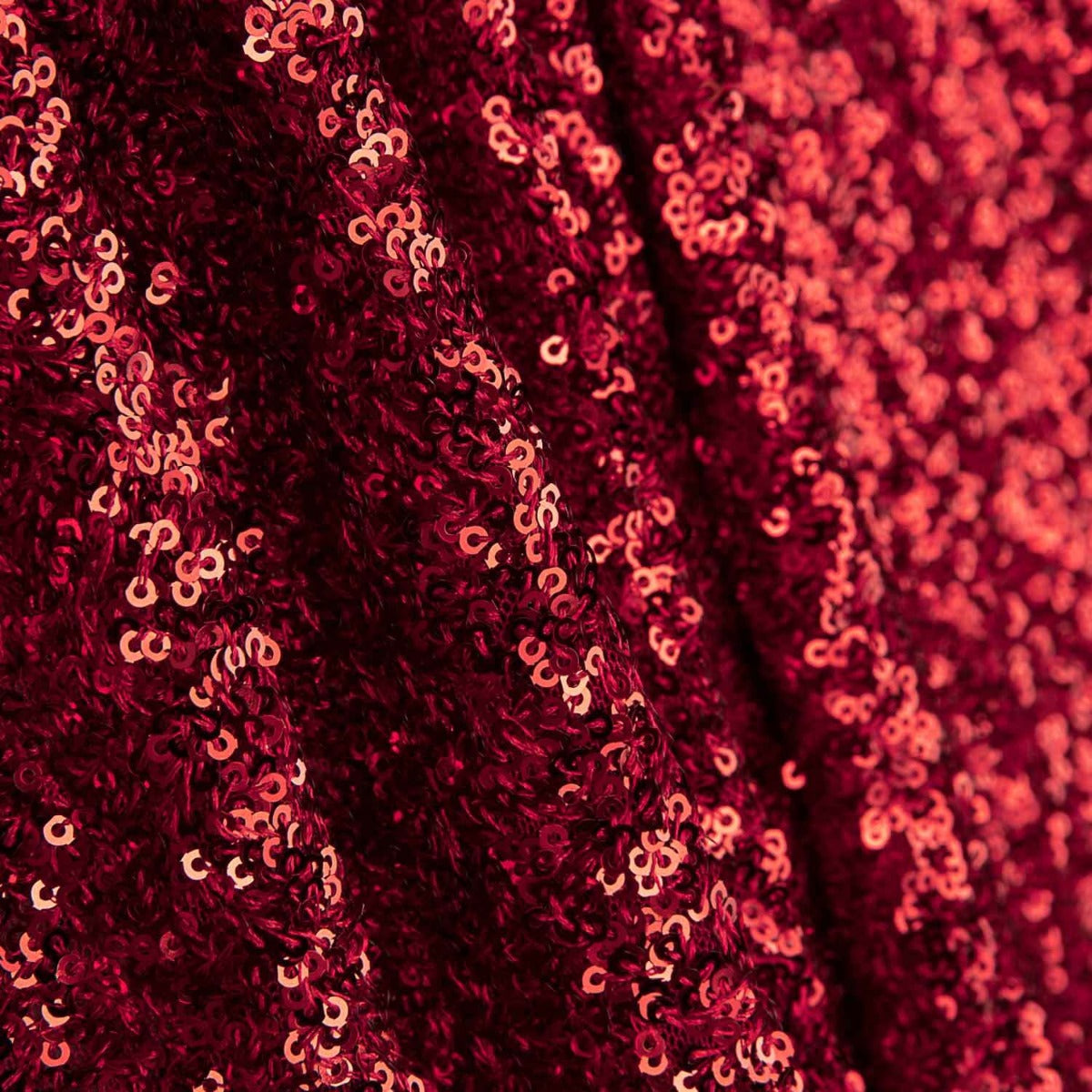 Tissu Lycra à paillettes rouges sur tulle élastique - Ribes y Casals