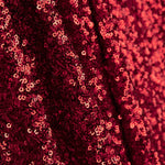 Tissu Lycra à paillettes rouges sur tulle élastique - Ribes y Casals