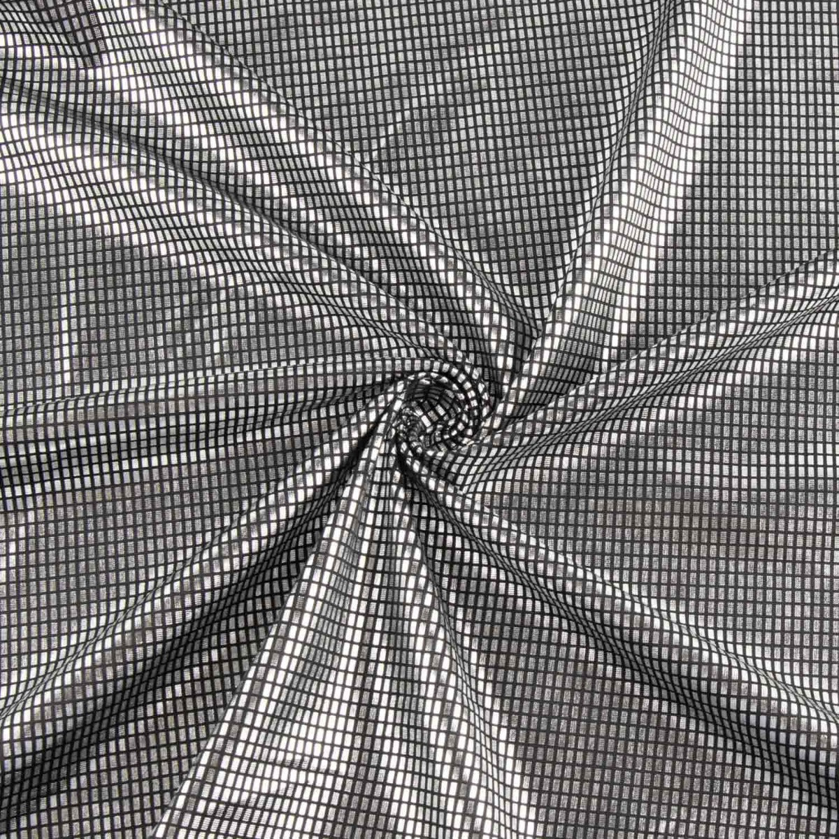 Tissu extensible imprimé métallisé – Disco Silver - Ribes y Casals