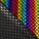 Tissu extensible imprimé métallisé – Aqua multicolore - Ribes y Casals