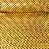 Tissu extensible imprimé métallisé – Aqua Gold - Ribes y Casals