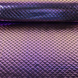 Tissu extensible imprimé métallisé – Aqua lilas - Ribes y Casals