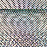 Tissu extensible imprimé métallisé – Aqua Silver - Ribes y Casals