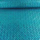 Tissu extensible imprimé métallisé – Aqua Blue - Ribes y Casals