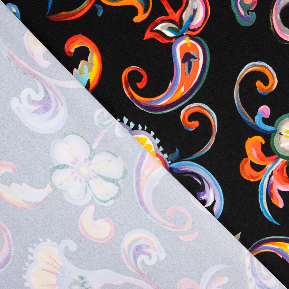 Tricoté Spandex Fleurs Multicolore - Ribes y Casals