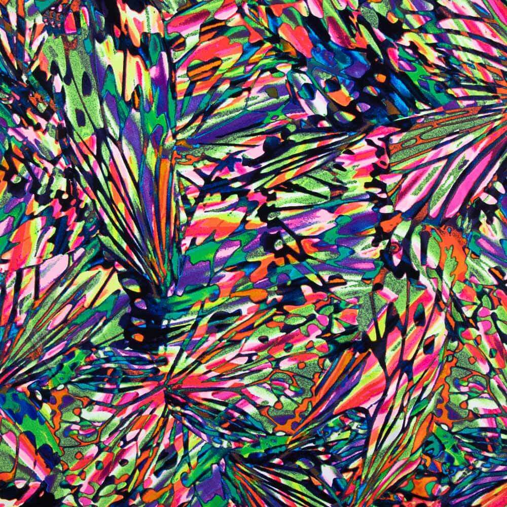 Lycra imprimé à rayures multicolores - Ribes y Casals