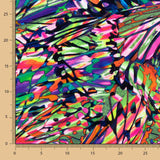 Lycra imprimé à rayures multicolores - Ribes y Casals