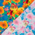 Lycra Imprimé Aquarelle Fleur Roses - Ribes y Casals