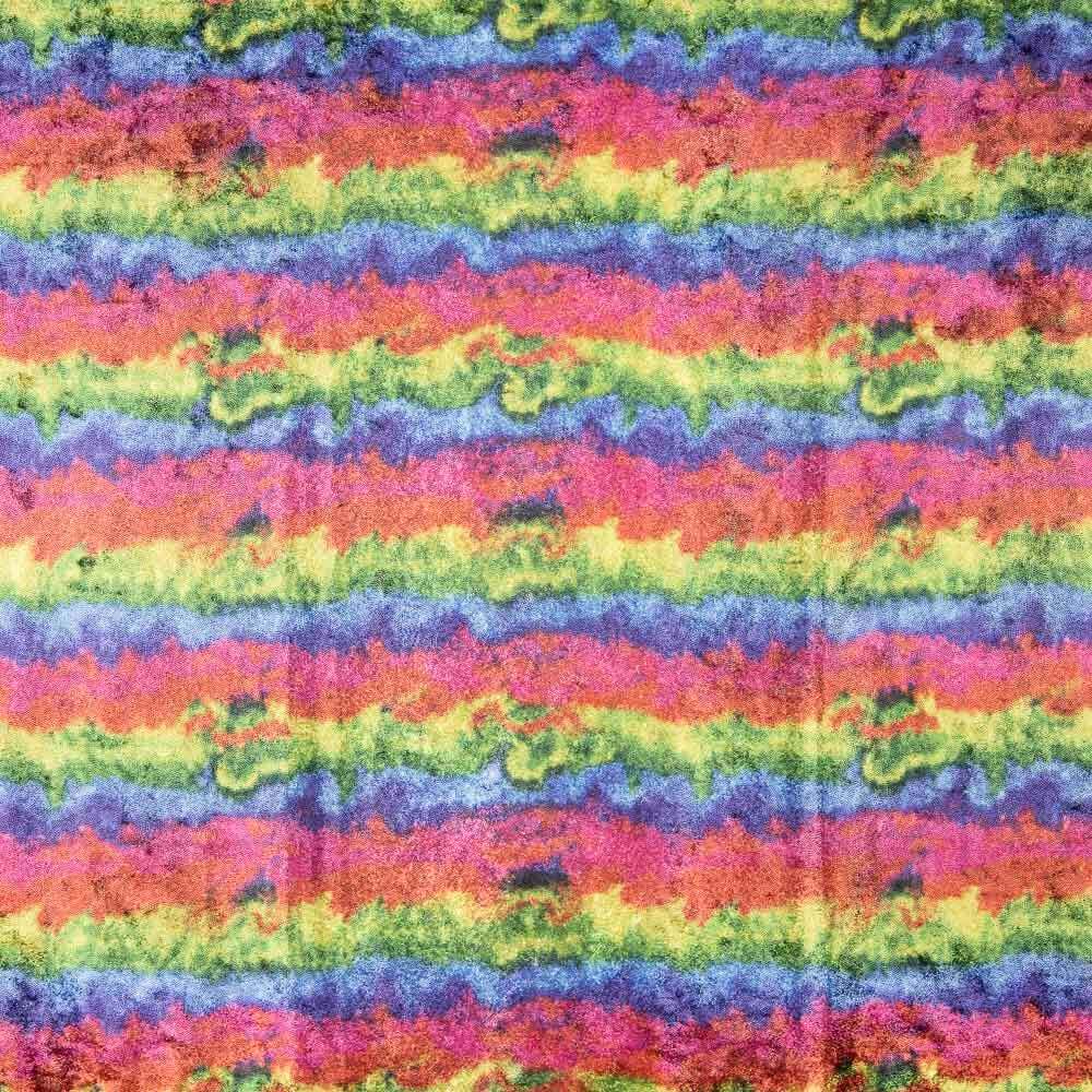 Velours Lycra Feuille Dégradé Multicolore - Ribes y Casals