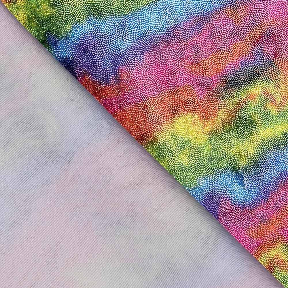 Velours Lycra Feuille Dégradé Multicolore - Ribes y Casals