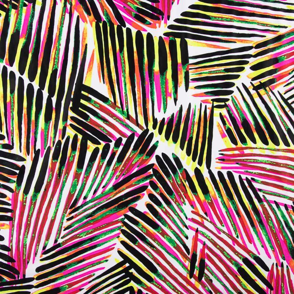 Lycra Imprimé Rayé Rose-Noir - Ribes y Casals