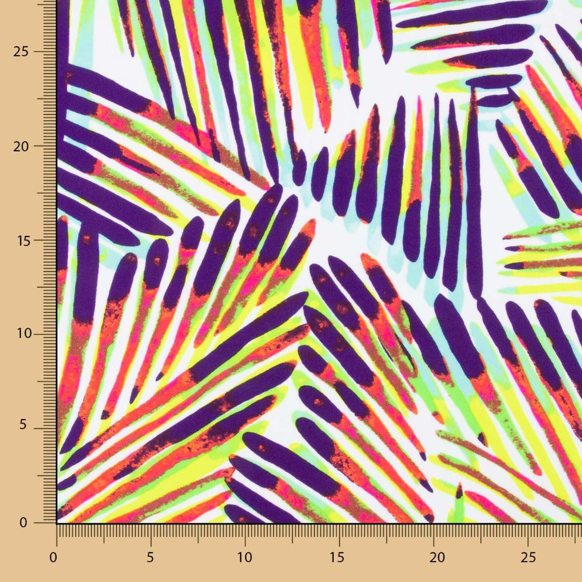 Lycra Imprimé Rayé Lime-Violet - Ribes y Casals