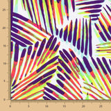 Lycra Imprimé Rayé Lime-Violet - Ribes y Casals