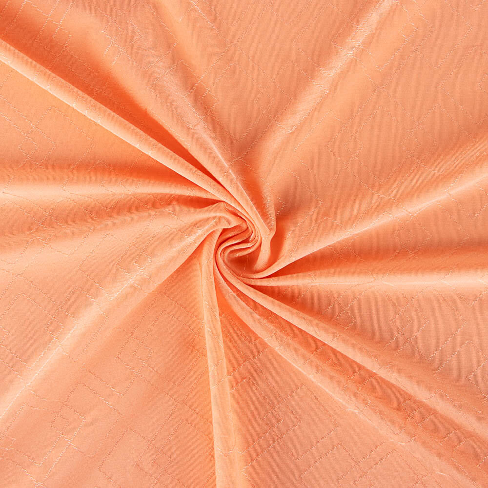 Retal Punto Fino Lycra Jacquard Salmón 180x140 cm - Ribes y Casals