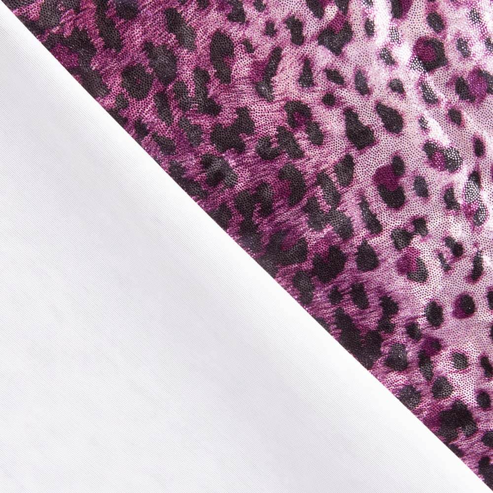 Lycra Lamé Léopard Cyclamen - Ribes y Casals