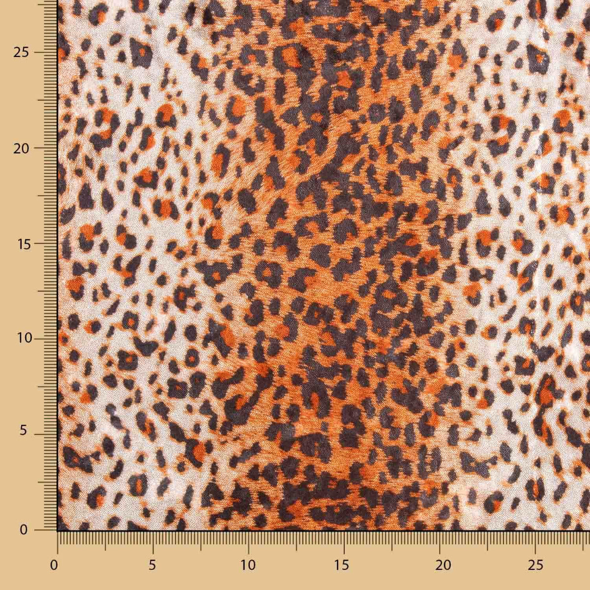 Retal Lycra Lamé Leopardo Teja 40x140 cm - Ribes y Casals