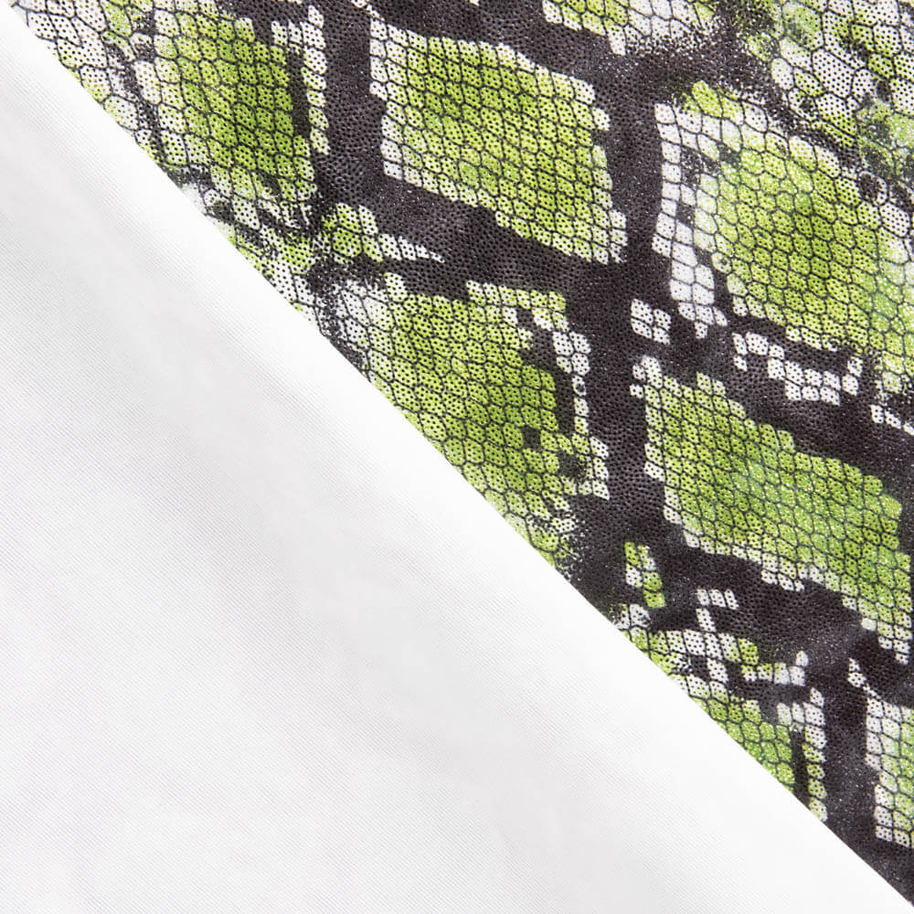 Lycra Lamé Serpent Vert - Ribes y Casals