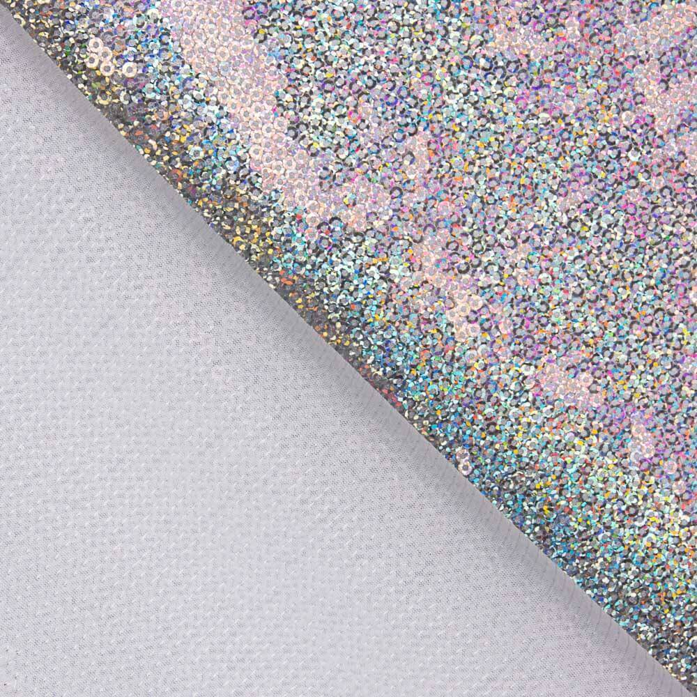 Paillette Lycra Holographique Argentée - Ribes y Casals