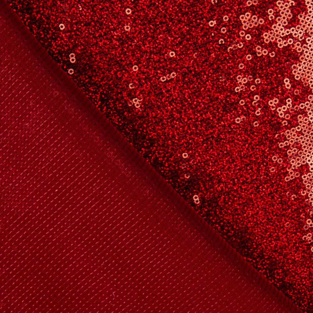 Paillette Lycra Holographique Rouge - Ribes y Casals